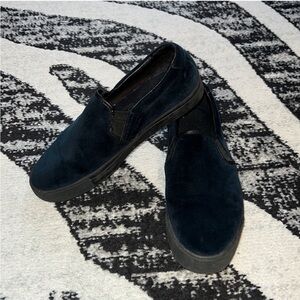 Zara velour slip on shoes